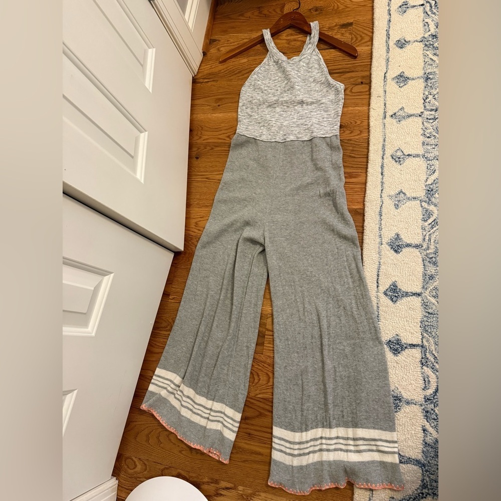 Free People Movement Baseline Jumpsuit Ribbed Grey Size XS